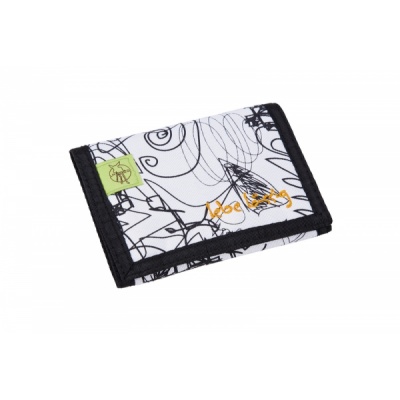 Lassig 4Teens Wallet White with Black Doodles RRP 8.99 CLEARANCE XL 5.99